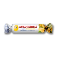 АСКОРБІНКА-КВ таблетки зі смаком дині по 25мг №10