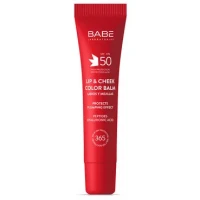 Бальзам-тінт для губ та щік BABE (БАБЕ) Laboratorios Red з гіалуроновою кислотою та пептидами SPF50 20мл