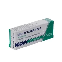 БІКАЛУТАМІД-ТЕВА таблетки вкриті плівковою оболонкою по 50 мг №28