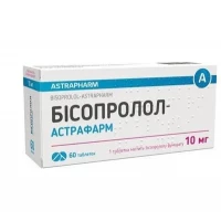 БІСОПРОЛОЛ-Астрафарм таблетки по 10мг №60