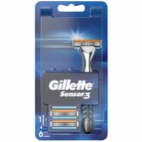 Бритва Gillette (Джилет) Sensor 3 зі змінною касетою №6