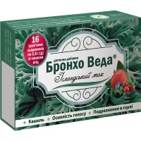 БРОНХО ВЕДА Ісландський мох льодяники зі смаком ягід №16