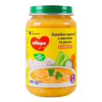 Бульйон курячий Milupa (Мілупа) з овочами та рисом 7+ міс. 200г