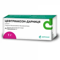 ЦЕФТРІАКСОН-Дарниця порошок для розчину для ін'єкцій по 1г №40