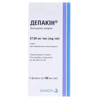 ДЕПАКІН сироп по 57,64мг/мл по 150мл у флаконі