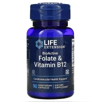 Дієтична добавка Life Extension (Лайф Екстеншн) Фолат та В12 капсули №90