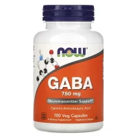 Диетическая добавка NOW (НАУ) Аминокислота Gaba капсулы по 750мг №100