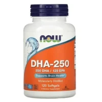 Диетическая добавка NOW (НАУ) Докозагексаеновая кислота капсулы по 250мг №120