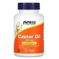 Дієтична добавка NOW (НАУ) Касторова олія капсули по 650мг №120