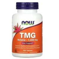 Дієтична добавка NOW (НАУ) TMG (Триметилгліцин) таблетки по 1000мг №100