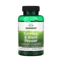 Диетическая добавка Swanson (Свансон) Куркума и Черный перец капсулы №90