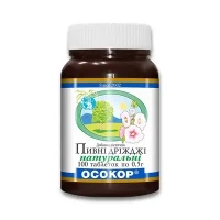 Дріжджі пивні Осокор Натуральні таблетки №100 у бан. 