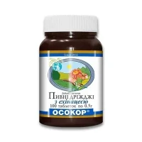 ДРІЖДЖІ пивні Осокор з ехінацеєю таблетки по 0,5г №100