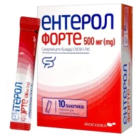 ЕНТЕРОЛ Форте порошок для оральної суспензії по 500мг №10 у пакетах