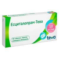 ЕСЦИТАЛОПРАМ-Тева таблетки по 10мг №30