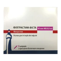 ФИЛГРАСТИМ-Вист раствор для инъекций/инфузий по 48млн МЕ/0,8мл №5 в шприцах