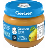 Фруктовое пюре Gerber (Гербер) Груши Уильямс с 6 месяцев 80 г