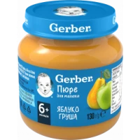 Фруктовое пюре Gerber (Гербер) Яблоко и груша с 6 месяцев 130 г