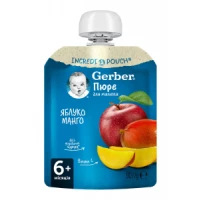 Фруктовое пюре Gerber (Гербер) Яблоко и манго с 6 месяцев 90 г