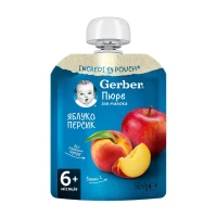 Фруктовое пюре Gerber (Гербер) Яблоко и персик с 6 месяцев 90 г