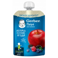 Фруктове пюре Gerber (Гербер) яблуко/лісові ягоди 150г