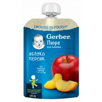 Фруктовое пюре Gerber (Гербер) яблуко/персик 150г