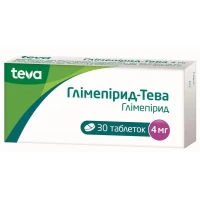 ГЛІМЕПІРИД-ТЕВА таблетки по 4 мг №30