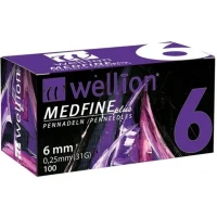 Голка до шприц-ручки Wellion (Велліон) Medfine plus (0,25х6мм) 31G №100