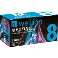 Голка до шприц-ручки Wellion (Велліон) Medfine plus (0,25х8мм) 31G №100
