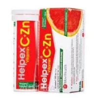 ХЕЛПЕКС з витамином С+Zn таблетки шипучие со смаком апельсина №10