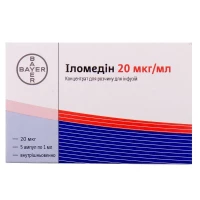 ИЛОМЕДИН концентрат для раствора для инфузий 20 мкг/мл по 1 мл №5