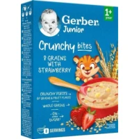 Каша безмолочна Gerber (Гербер) суха мультизлакова з хрусткими пластівцями і полуницею з 1р. 200г
