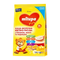 Каша молочна Milupa (Мілупа) вівсяно-рисова з бананом, манго, маракуєю 8+міс. 210г