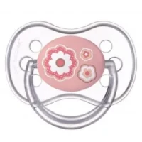 Пустышка Canpol (Канпол) Newborn baby розовые цветы сил. анат. 0-6 мес. №1