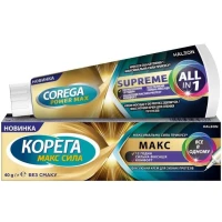 Крем для фіксації зубних протезів Корега Макс Все в одному 40г