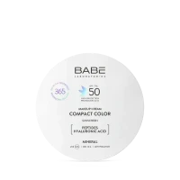 Крем-пудра компактна BABE (БАБЕ) Laboratorios з пептидами на фізичних фільтрах SPF50 10г