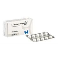 L-ТИРОКСИН-Фармак таблетки по 25мкг №50
