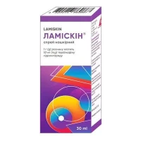 ЛАМИСКИН спрей накожный по 10мг/г по 30мл во флаконе