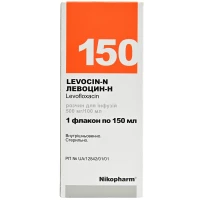 ЛЕВОЦИН-Н розчин для інфузій по 500мг/100мл по 150мл у флаконі