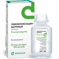 ЛЕВОФЛОКСАЦИН-Дарниця розчин для інфузій по 5мг/мл по 100мл