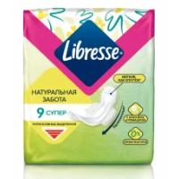 Прокладки гігієнічні Libresse (Лібрес) Natural Care Ultra Super №9