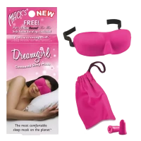 Маска для сна с берушами Dreamgirl розовая