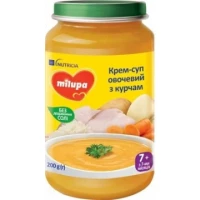 Пюре крем-суп Milupa (Мілупа) овочевий суп з курчам 7міс.+ 200г