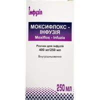 МОКСИФЛОКС-Інфузія розчин для інфузій по 400мг/250мл по 250мл у пляшці