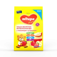 Молочна каша Milupa (Мілупа) Мультизлакова з полуницею і бананом 7+міс.210г
