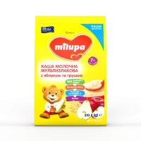 Молочна каша Milupa (Мілупа) Мультизлакова з яблуком і грушею 210 г