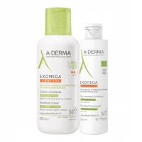 Набір A-Derma (А-Дерма) Exomega Control: Крем-емолент 400мл + Гель-емолент 200мл