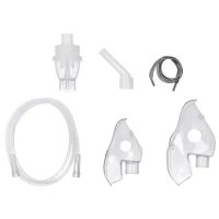 Набір аксесуарів для небулайзера (інгалятора) Longevita (Лонгевіта): маска дитяча + доросла, розпилювач, муштук, трубка