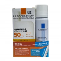 Набір La Roche-Posay (Ля Рош-Позе) Anthelios UVA 400: Флюїд легкий сонцезахисний для чутливої шкіри обличчя SPF50+ 50мл + Термальна вода 50мл