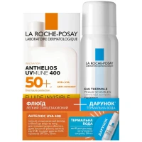Набор La Roche-Posay (Ля Рош-Позе) Anthelios UVA 400: Флюид легкий солнцезащитный для чувствительной кожи лица SPF50+ 50мл + Термальная вода 50мл